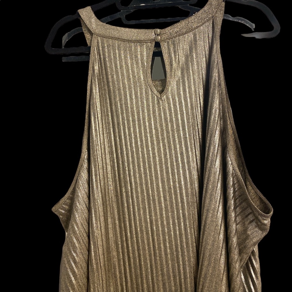 Torrid 5X Metallic Holiday Top - Bronze/Silver NWT